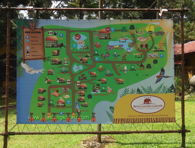peta royal safari garden puncak taman safari